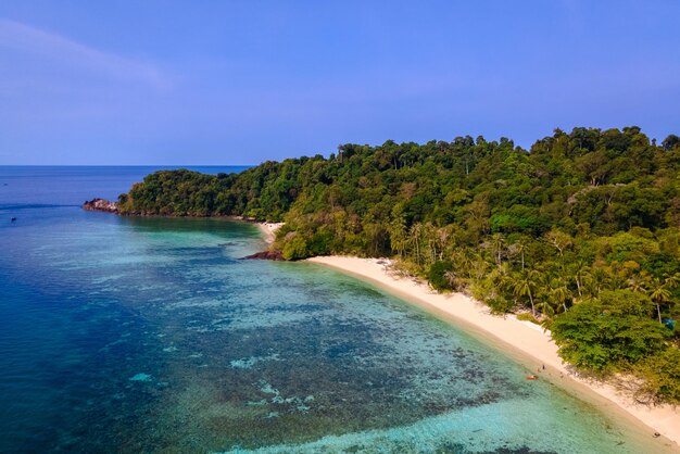 view at the beach of Koh Kradan island in Thailand