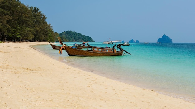 view at the beach of Koh Kradan island in Thailand