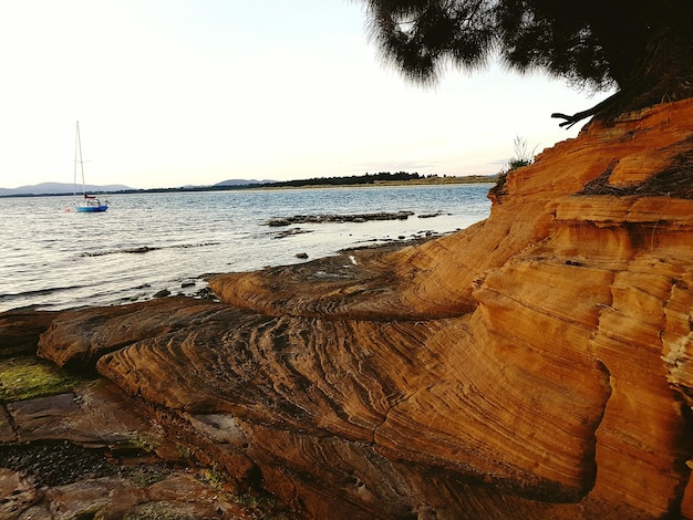 Foto vista sulla spiaggia