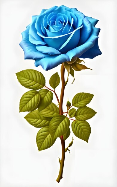 View of beautiful blooming blue rose flower