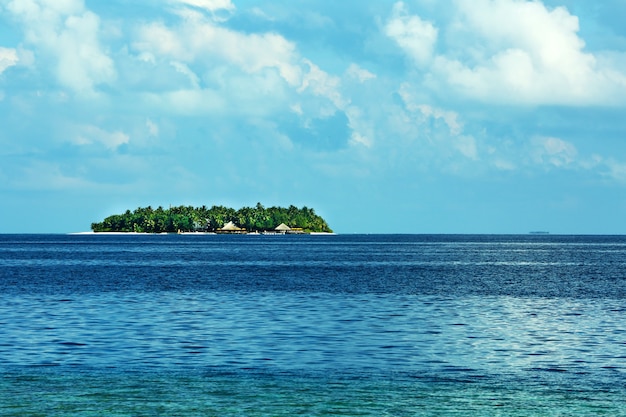 View of beautiful blue ocean water in resort