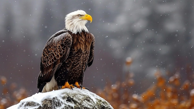 Foto la vista di un bellissimo uccello aquila tutto il corpo