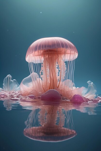 View of beautiful jellyfish swimming in water