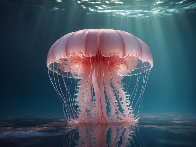 View of beautiful jellyfish swimming in water