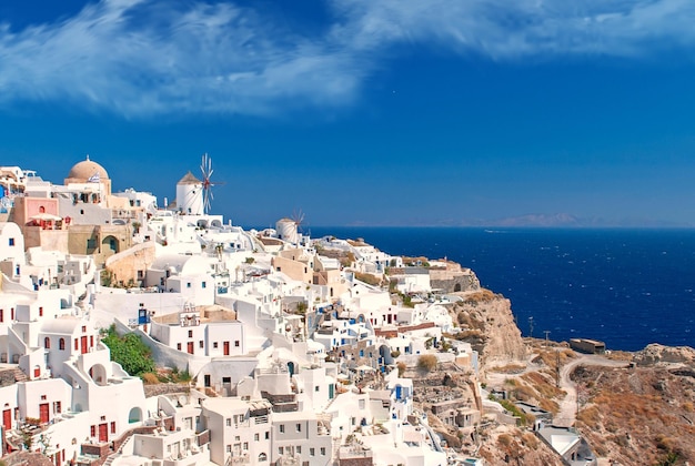 Photo view of beautiful santorini greece