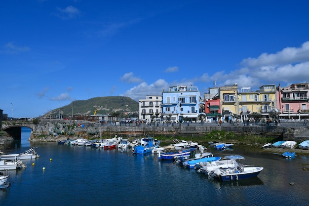 Photo view of the beautiful sea city of campania near naples