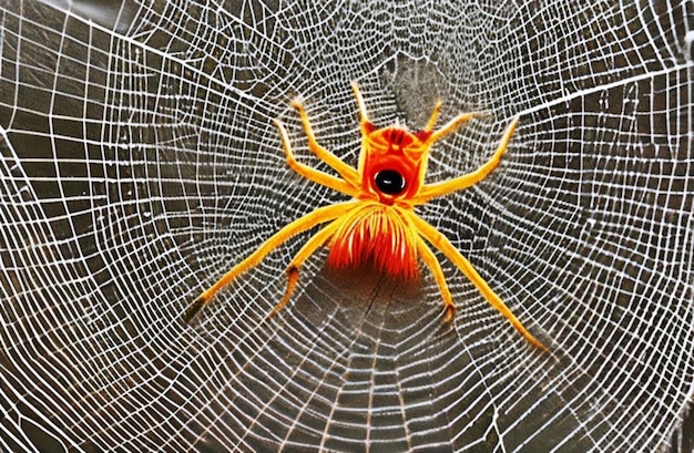 Вид красивого паука с высоким разрешением