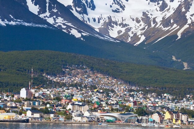 View of beautiful Ushuaia City in Argentina