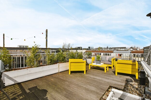 View of the beautiful veranda of the house