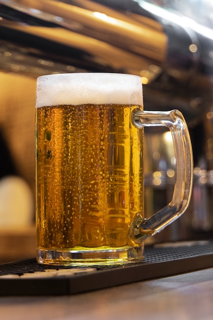 Photo view of beer in glass at the brewery