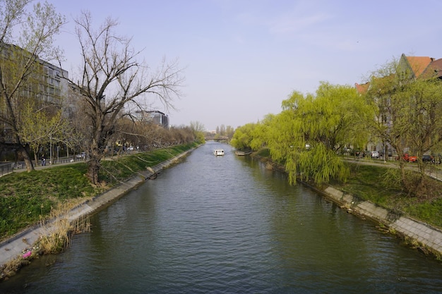 View over the Bega River in romania