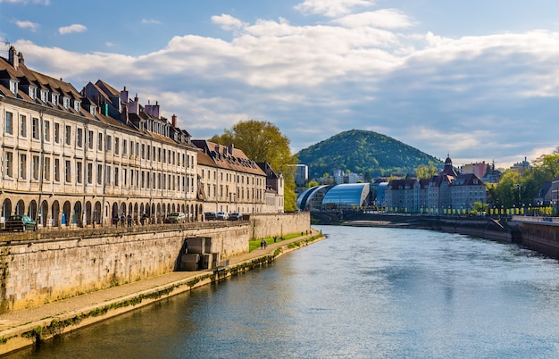 View of Besancon over the Doubs River - France