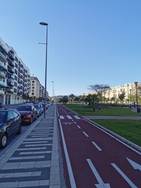 View of bike lane in Teatinos neighborhood