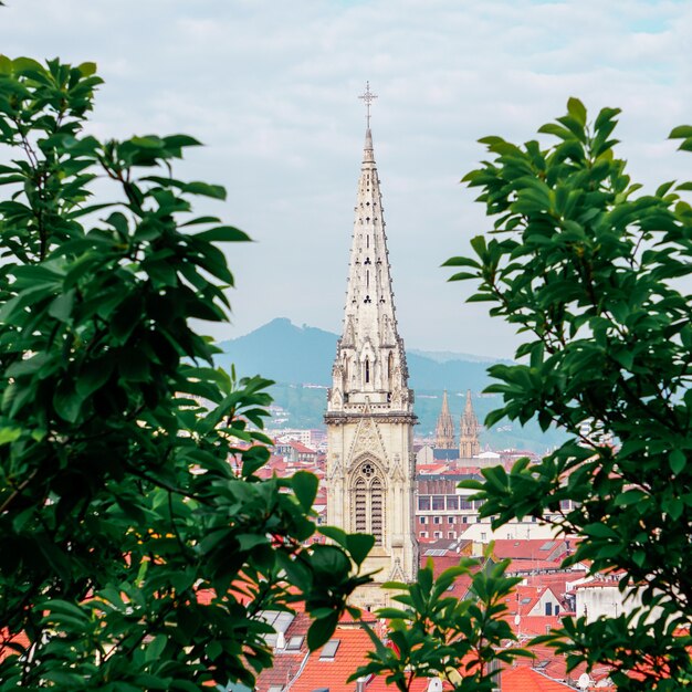 View of the Bilbao city spain travel destination