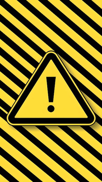 Фото view black and yellow warning line striped sign background vector vertical mobile wallpaper