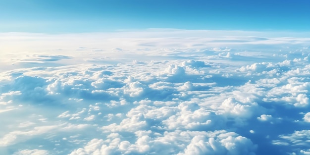 a view of a blue sky with clouds