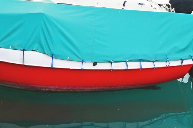 View of boats in river