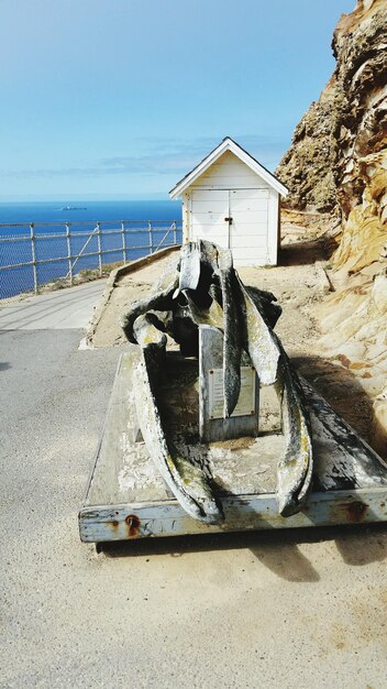 Foto vista delle barche in mare