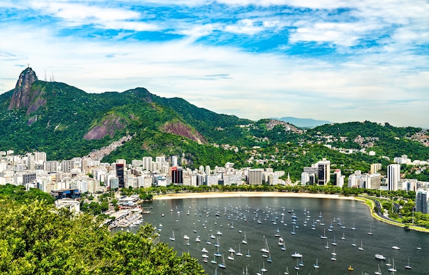 Vista di botafogo, un quartiere fronte mare di rio de janeiro