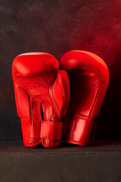 Photo view of boxing gloves