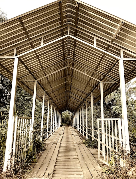 Foto vista del ponte contro un cielo limpido