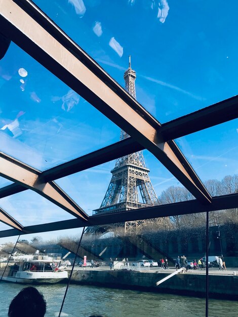 View of bridge against cloudy sky