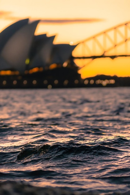 View of bridge over sea during sunset