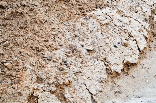 view of brown cracked natural moist earth clay the background texture