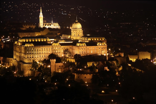 View of Buda castle Budapest Hungary from Citadel