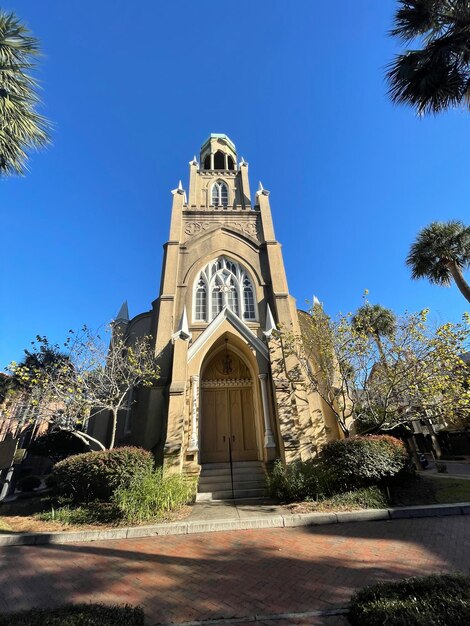 View of building against blue sky