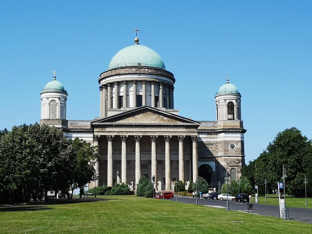 View of building against clear sky esztergom