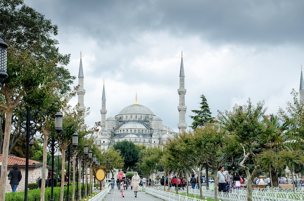 View of the building, the Blue Mosque, Sultanahmet Mosque