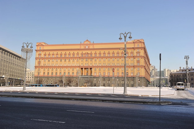 View of the building of the KGB directorate on Lubyanka in Moscow