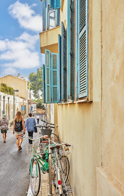 View of a building in the Neve Tzedek area of Tel Aviv Israel