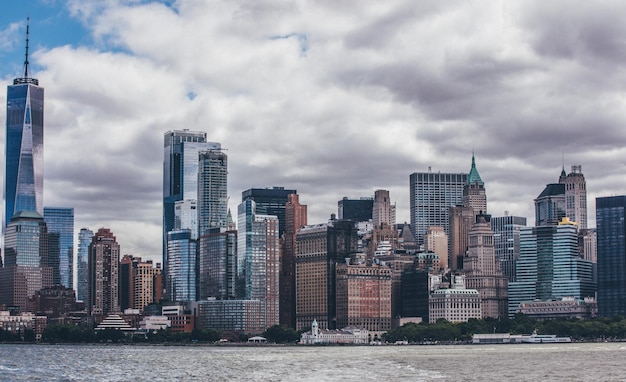 view of buildings against cloudy sky