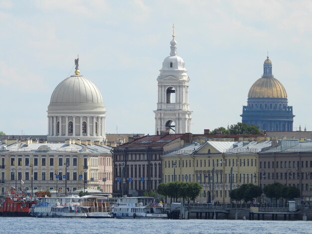 View of buildings against sky in city