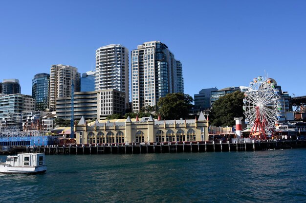 View of buildings in city at waterfront