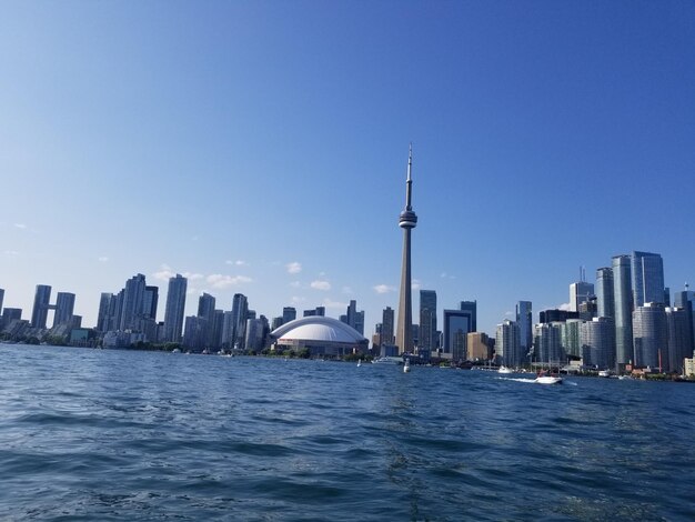 View of buildings in city at waterfront