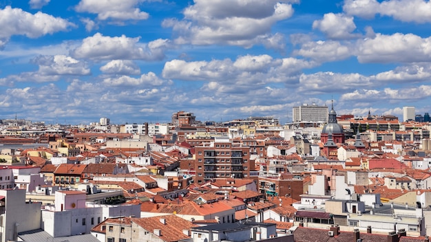 View of the buildings of Madrid, Spain