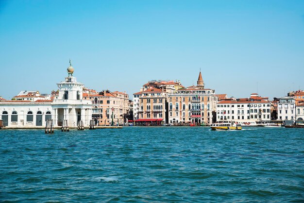View of the buildings of Venice from the Grand Canal