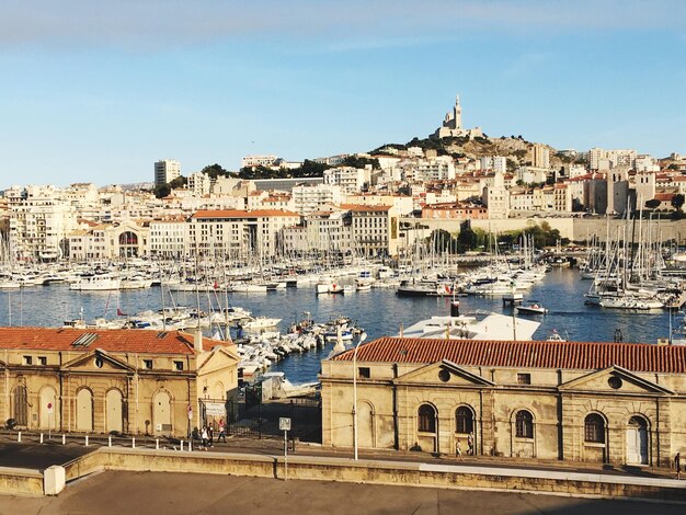 View of buildings at waterfront