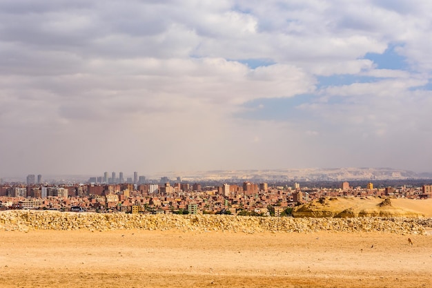 View on Cairo city from the Giza plateau