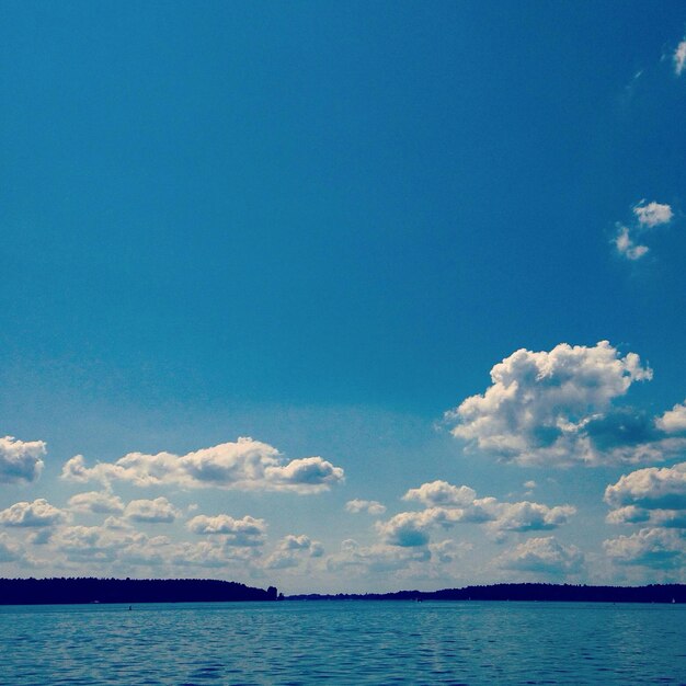 View of calm blue sea against the sky