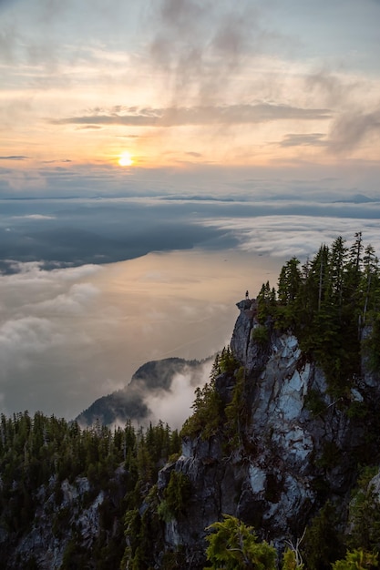 View of Canadian Mountain Landscape Nature Background