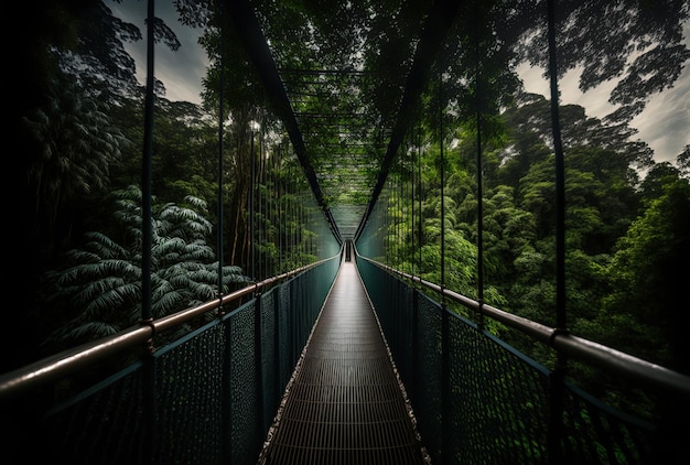 View of a canopy walkway taken vertically