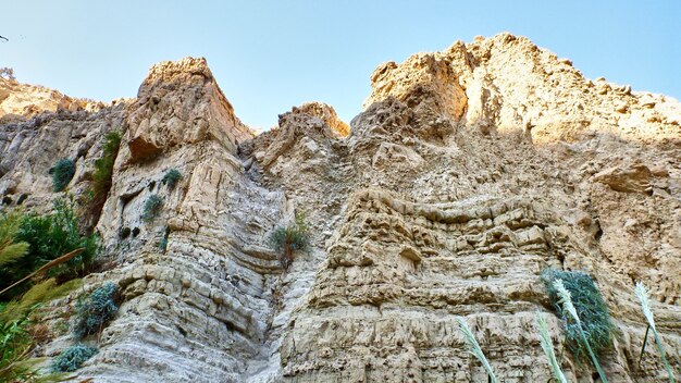 Vista del canyon nel deserto della giudea. israele