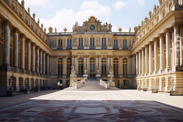 Photo view of capitole or city hall is the municipal administration palace of versailles ai generated