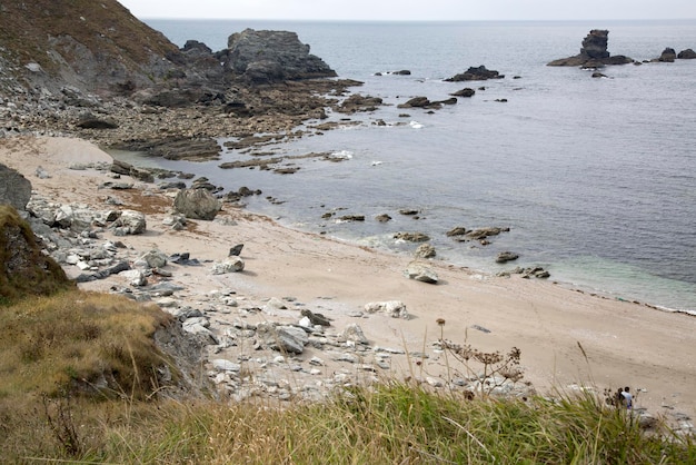 View of Carro Beach in Galicia, Spain