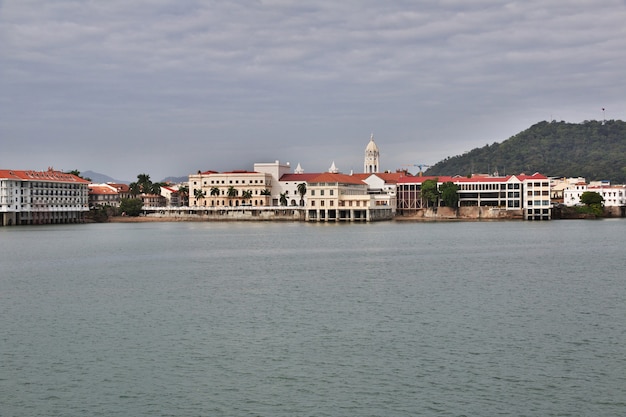 파나마 시티, 중앙 아메리카의 Casco Viejo에 대한 전망