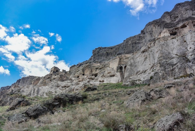 View of the cave city of Vardzia Vardziacave monastery in South Georgia April 30 2019 Georgia